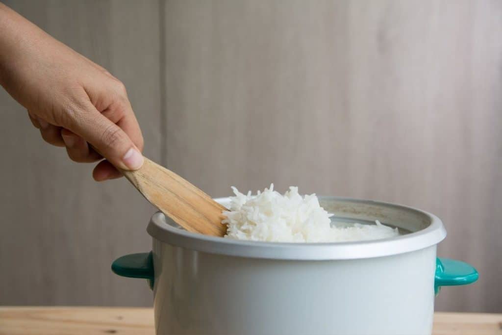 left rice in rice cooker overnight